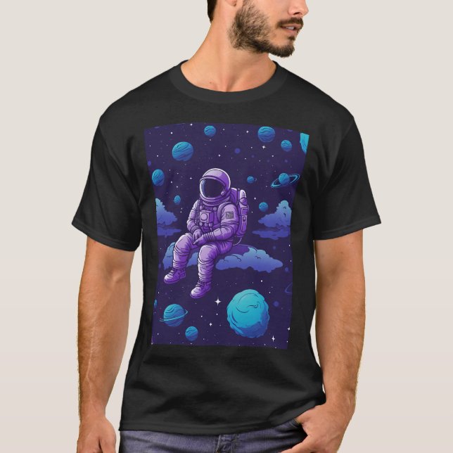 T-shirt Astronaute Sur Le Nuage (Devant)