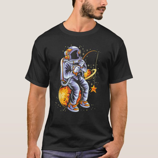 T-shirt Astronaute sur l'idée de pêche étoile pour l'espac (Devant)