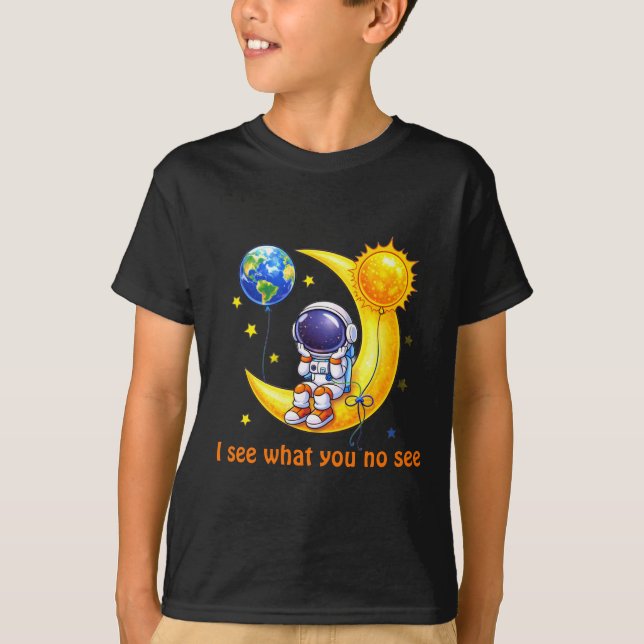 T-shirt Astronaute sur l'illustration d'art spatial de la  (Devant)