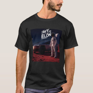 T-shirt Astronaute sur Mars avec un camion électrique futu