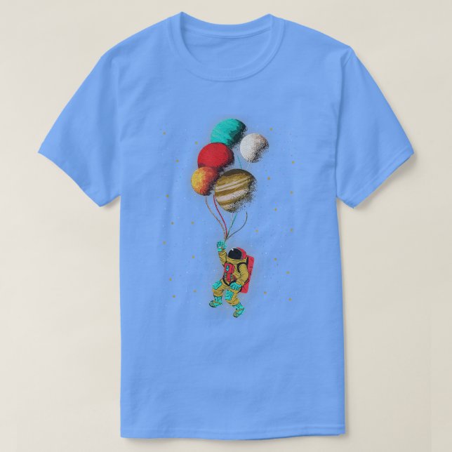 T-shirt Astronaute sur Planets (Design devant)