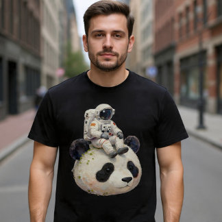 T-shirt Astronaute sur un panda spatial surréaliste, étran