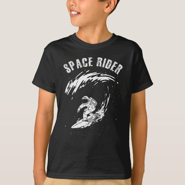 T-shirt Astronaute Surfeur Cavalier de l'Espace (Devant)