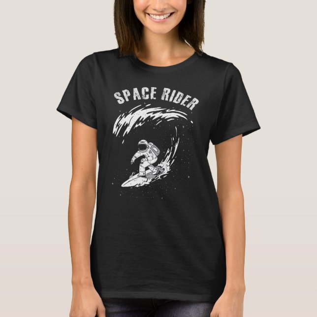 T-shirt Astronaute Surfeur Cavalier de l'Espace (Devant)
