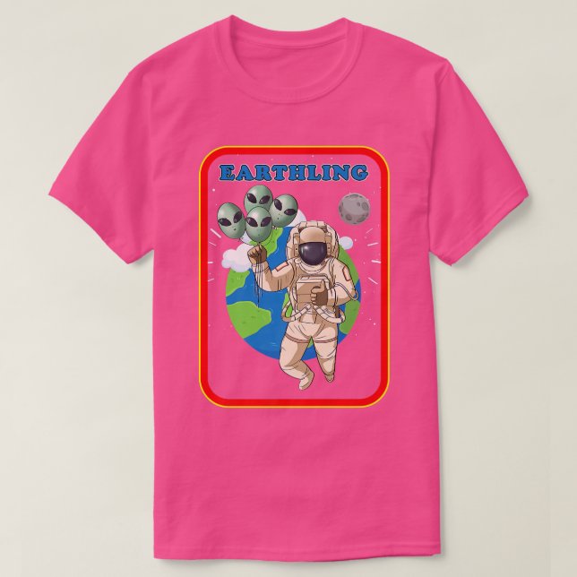 T-shirt Astronaute terrestre UFO Planet Terre (Design devant)