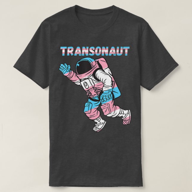T-shirt Astronaute transgenre Space gravity Transseual Fla (Design devant)