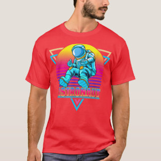 T-shirt astronaute vaporwave rétro esthétique des 