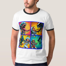 Astronautes contre Pop Art Alien