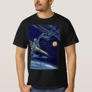 T-shirt Astronautes de science-fiction vintage dans l'espa