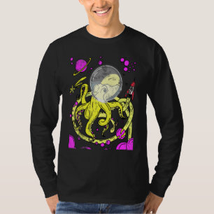 T-shirt Astronautes géants de la pieuvre Vintages du calma