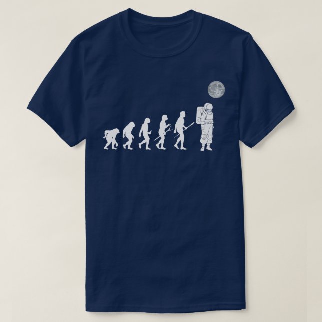 T-shirt Astronautes Human Activity Evolution Walking in Sp (Design devant)