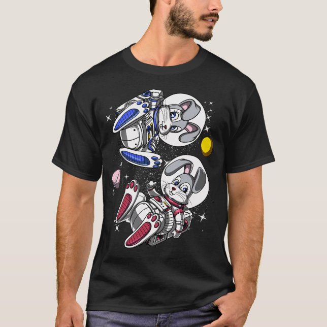 T-shirt Astronautes lapins de l'espace (Devant)