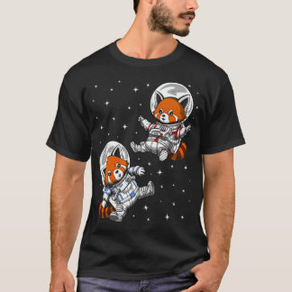 T-shirt Astronautes Ours Panda Rouges
