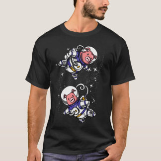 T-shirt Astronautes porcins spatiaux