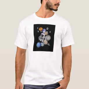 T-shirt astronef mission solar system planar