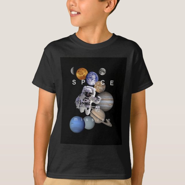 T-shirt astronef mission solar system planar (Devant)