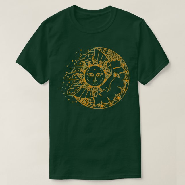T-shirt Astronome astronome de la lune de soleil drôle Hom (Design devant)