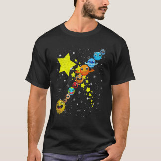 T-shirt Astronome des planètes mignonnes Science Astronome