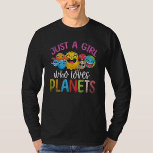 T-shirt Astronome Juste Une Fille Qui Aime Les Planètes Sc