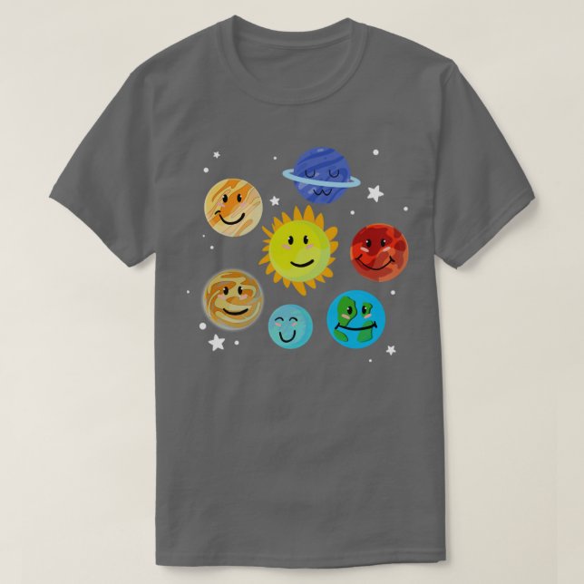 T-shirt Astronome Scientifique Univers Système Solaire Cut (Design devant)