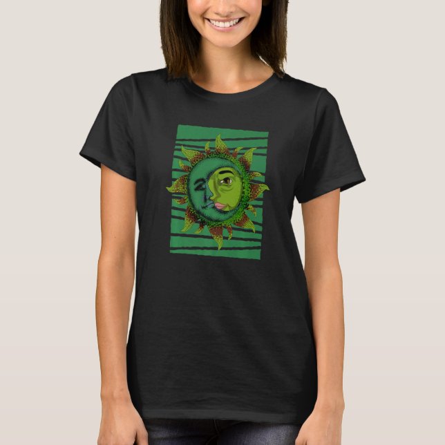 T-shirt Astronomie Corps céleste Boho Lune Soleil Astrolog (Devant)
