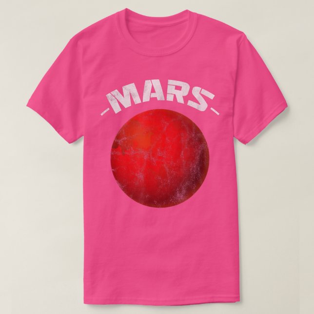 T-shirt Astronomie de la planète rouge Mars (Design devant)