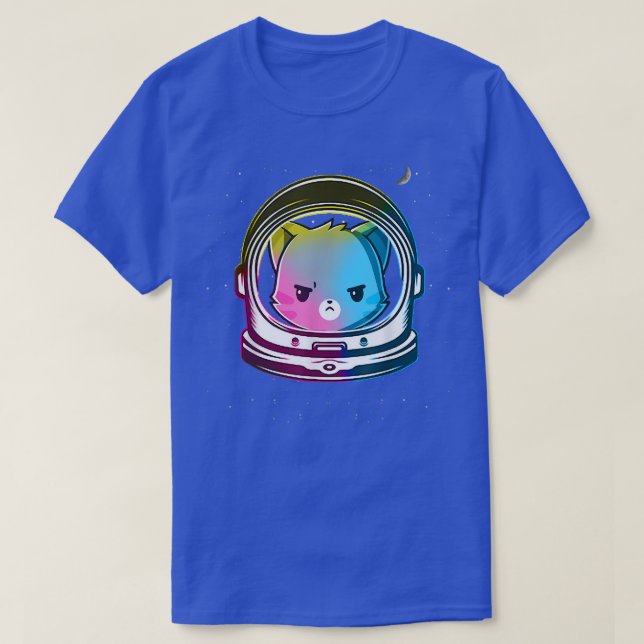 T-shirt Astronomie de l'exploration spatiale en arc-en-cie (Design devant)