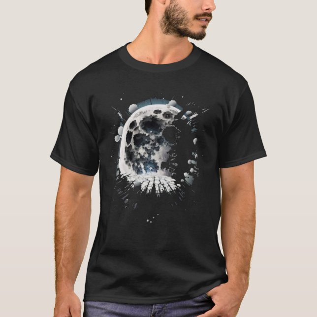 T-shirt Astronomie de Pleine lune Espace 2 (Devant)