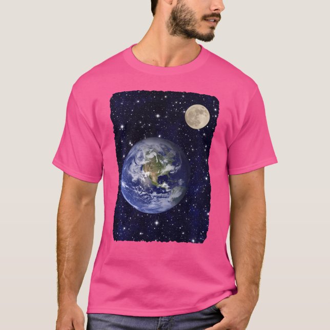 T-shirt Astronomie des étoiles spatiales du globe terrestr (Devant)