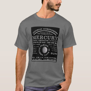 T-shirt Astronomie détaillée de la planète Mercure