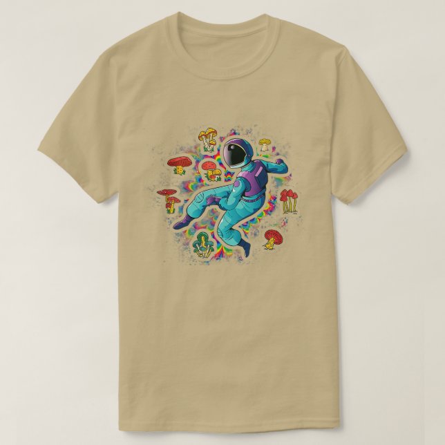 T-shirt Astronomie drôle d'astronaute psychédélique (Design devant)
