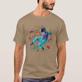 T-shirt Astronomie drôle d'astronaute psychédélique