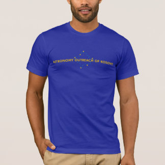T-shirt Astronomie du Kosovo masculin (bleu)