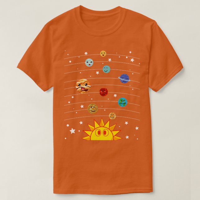 T-shirt Astronomie du système solaire Science Planètes de  (Design devant)