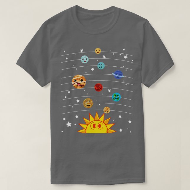T-shirt Astronomie du système solaire Science Planètes de  (Design devant)