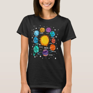 T-shirt Astronomie Enfants Système solaire Planètes Univer