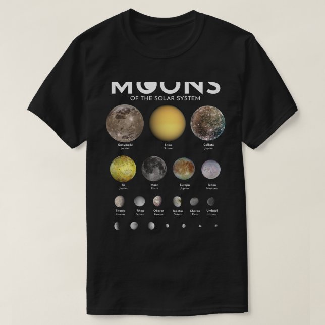 T-shirt Astronomie Lover Moons Système solaire Astronomie (Design devant)