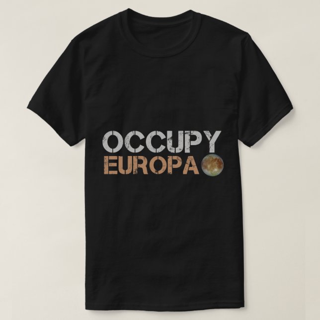 T-shirt Astronomie Lover Occupy Europa Jupiter Moon Solar  (Design devant)