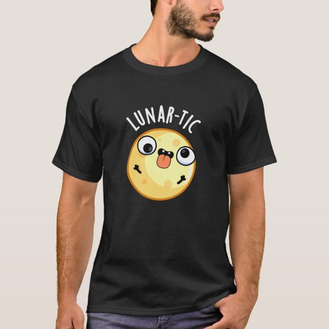 T-shirt Astronomie lunaire-tic drôle Moon Pun Dark BG (Devant)