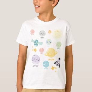 T-shirt Astronomie mignonne de système solaire de planèt