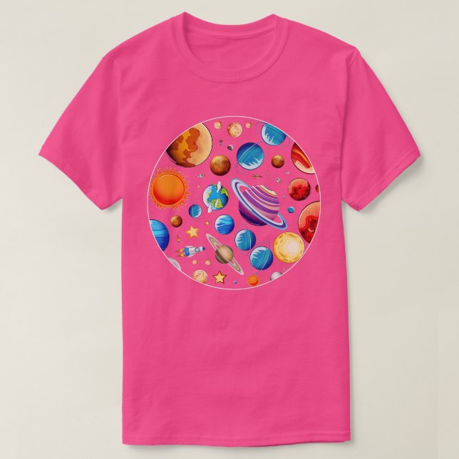 T-shirt Astronomie Planètes Univers Sciences spatiales (Design devant)