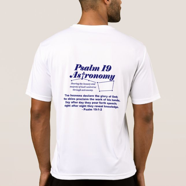 T-shirt Astronomie Psalm 19 - SportTek (Dos)