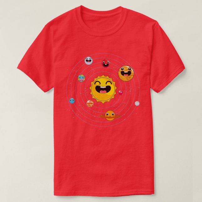 T-shirt Astronomie Space Scientist Système Solaire Planète (Design devant)