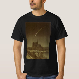 T-shirt Astronomie Vintage, Comète Donati au-dessus de Par