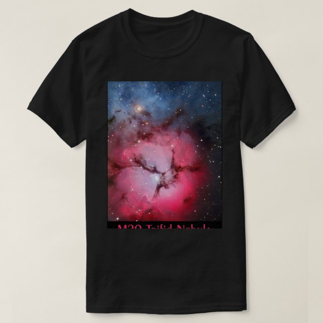 T-shirt Astronomy Lover M20 Trifid Nebula Messier Objet 2 (Design devant)