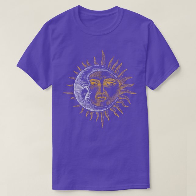 T-shirt Astronomy Stars Sun Moon Planets (Design devant)