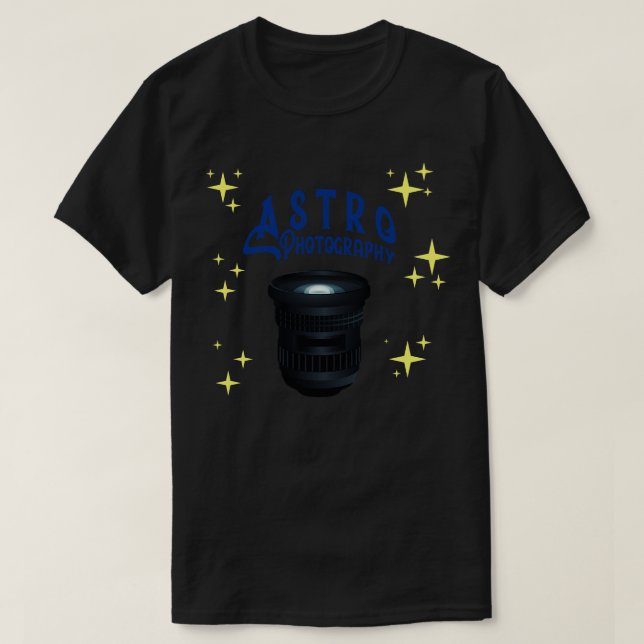 T-shirt Astrophotographie Caméra Lens (Design devant)