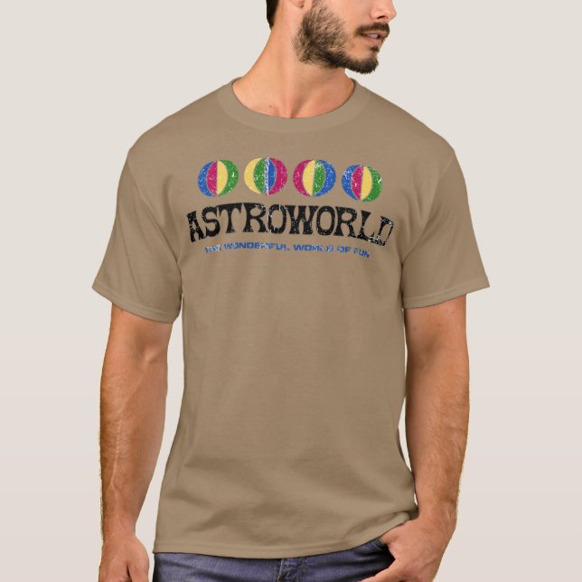 T-shirt Astroworld - Houston, TX Thème Retro Texas (Devant)