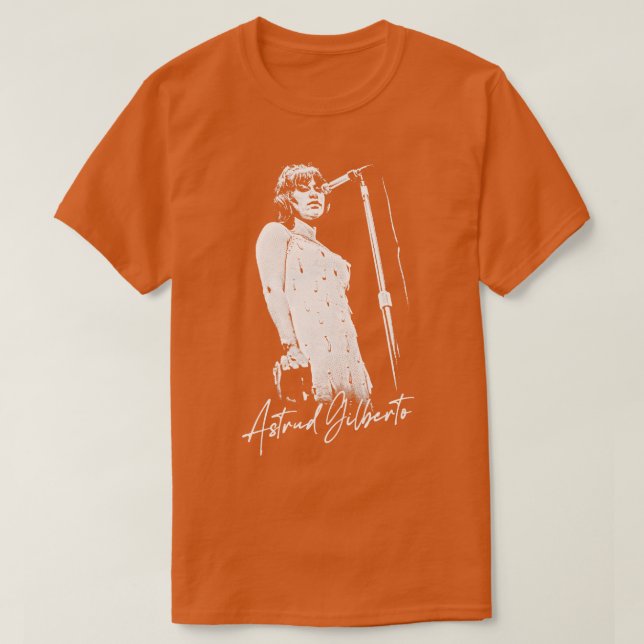 T-shirt Astrud Gilberto Retro Design original (Design devant)