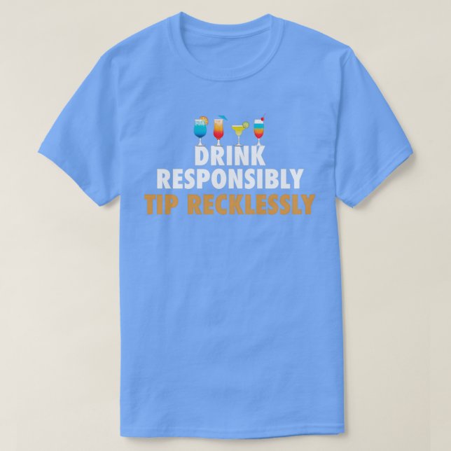 T-shirt Astuce Bartender Booze Server Drôle Cadeau (Design devant)